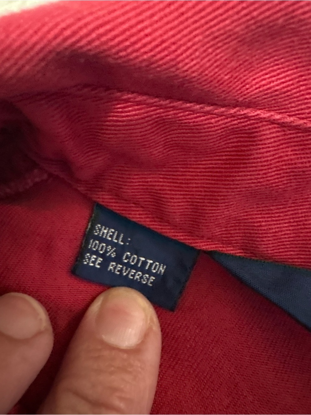 Polo by Ralph Lauren Red Button-Up with Navy Brand Label - Picture 4 of 6